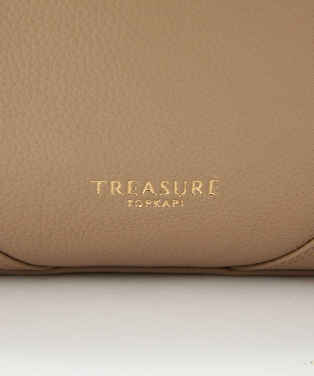 TOPKAPI 【TREASURE TOPKAPI】シュリンクレザー ワンハンドル 2way ショルダー バッグ グレージュ