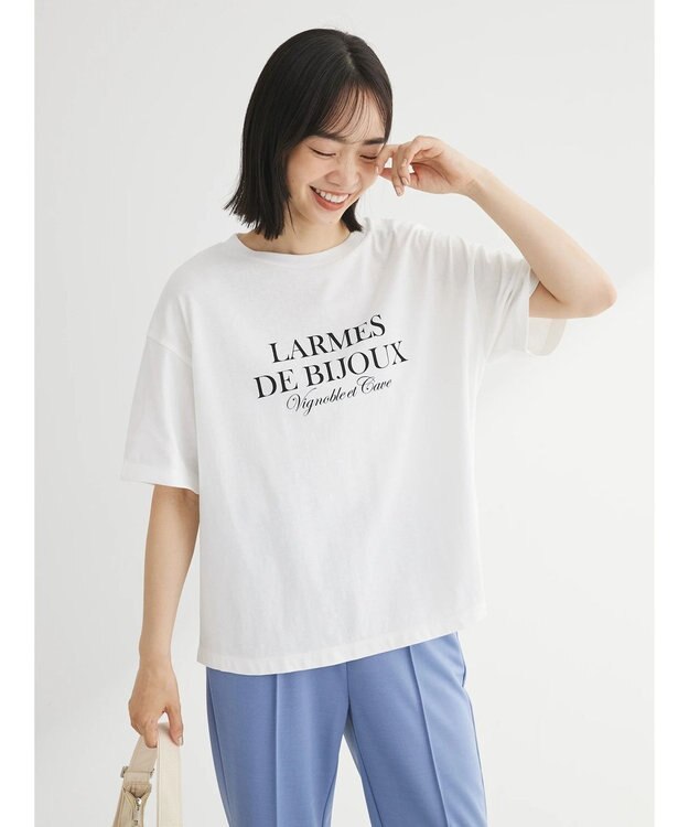 Green Parks 両面ロゴツアーボックスＴシャツ Off White