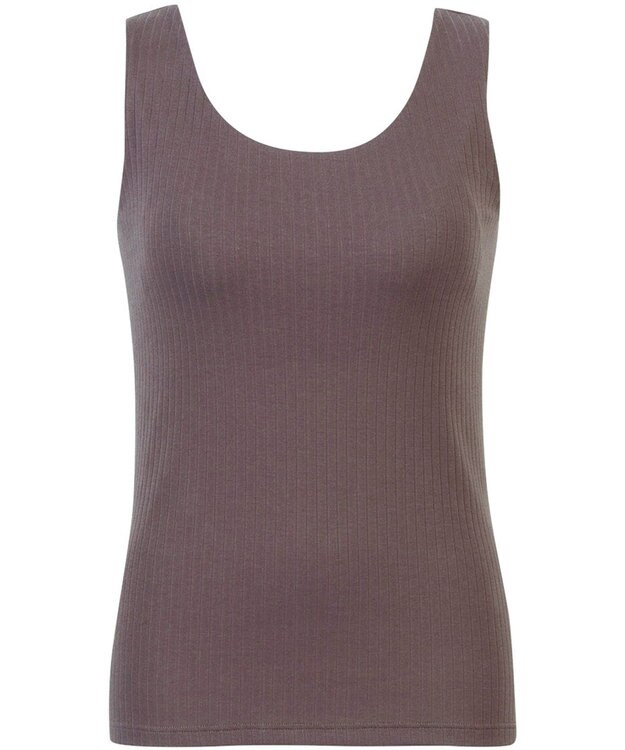 Wing カップ付きタンクトップ 綿混素材(身生地) ラク きれいなバストシルエット 【シンクロブラトップ リブタイプ】 ノースリーブ ブラトップ ET1172 ウイング／ワコール