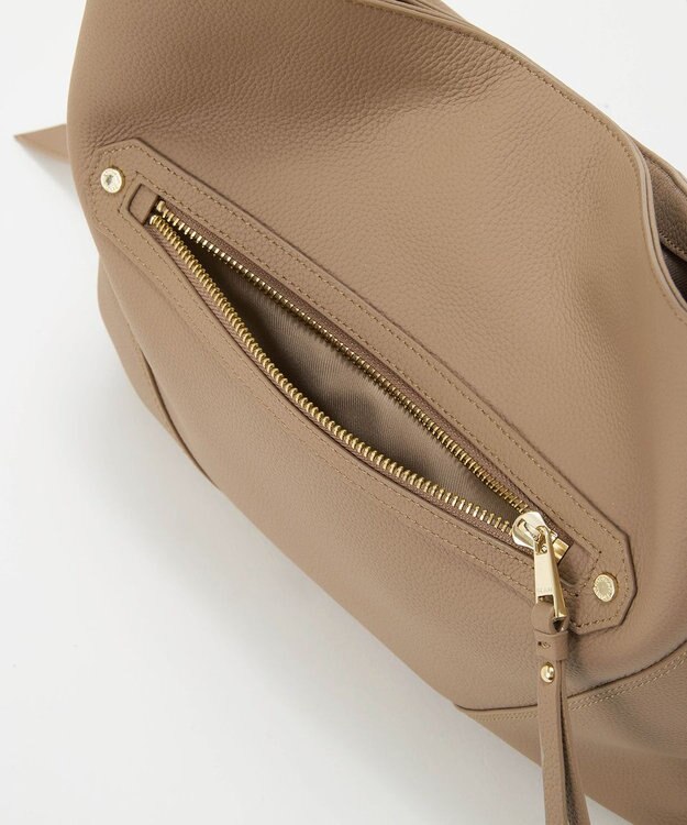 TOPKAPI 【TREASURE TOPKAPI】シュリンクレザー ワンハンドル 2way ショルダー バッグ グレージュ