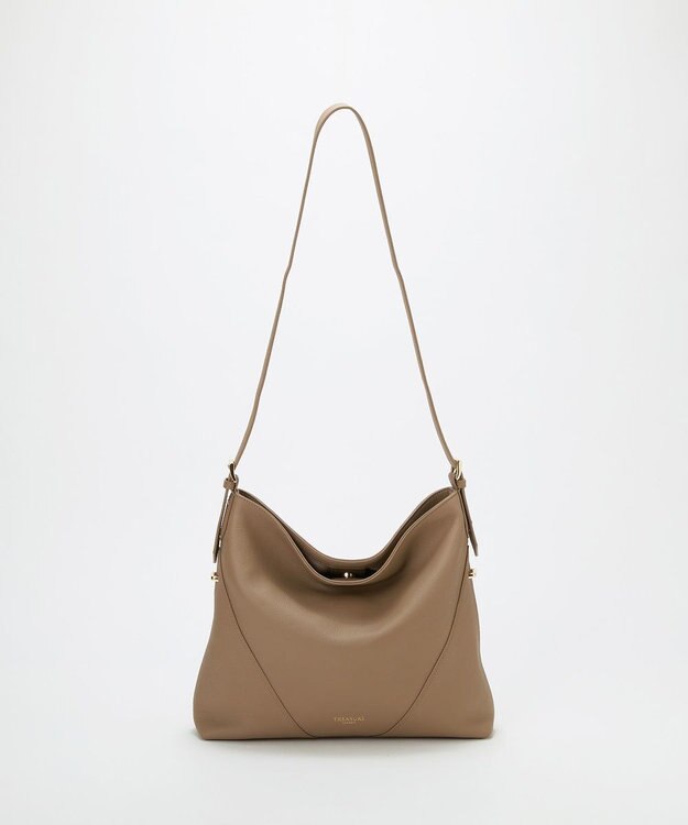 TOPKAPI 【TREASURE TOPKAPI】シュリンクレザー ワンハンドル 2way ショルダー バッグ グレージュ