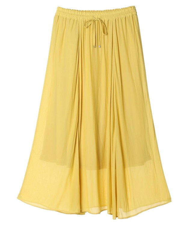 Green Parks サラフレギャザースカート Yellow