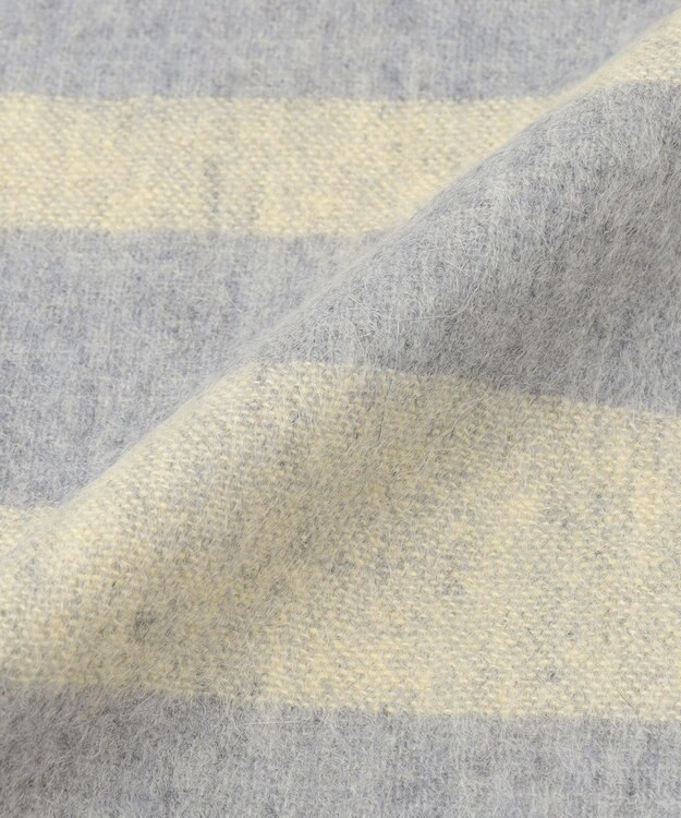 自由区 カシミヤビッグチェック ストール TOPグレー系