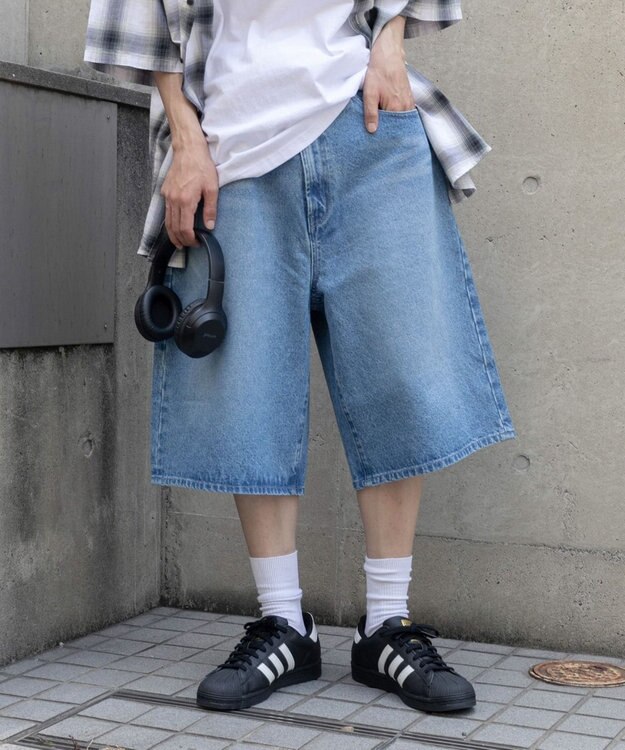 WEGO SUPERBAGGYDENIMSHORTS デニム淡色