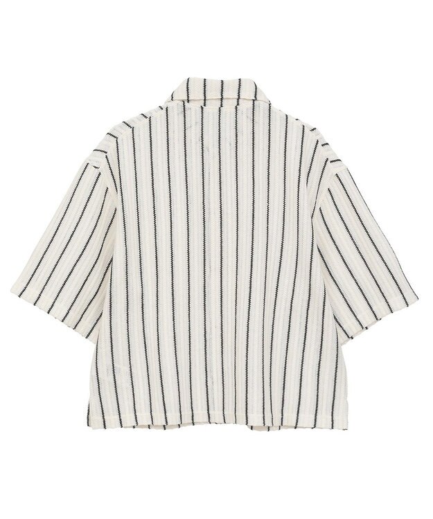 AMERICAN HOLIC メッシュ半袖ブラウス Stripe