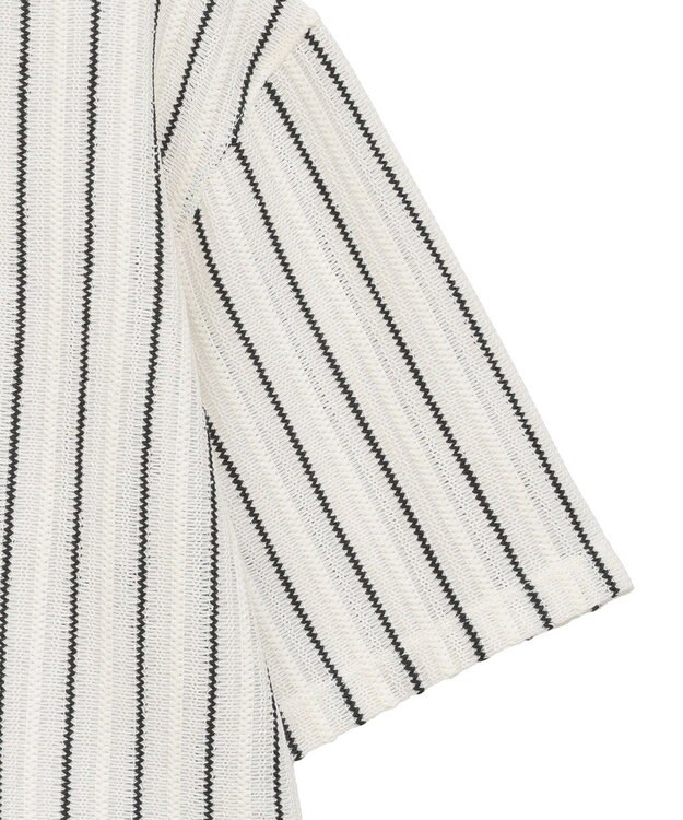 AMERICAN HOLIC メッシュ半袖ブラウス Stripe