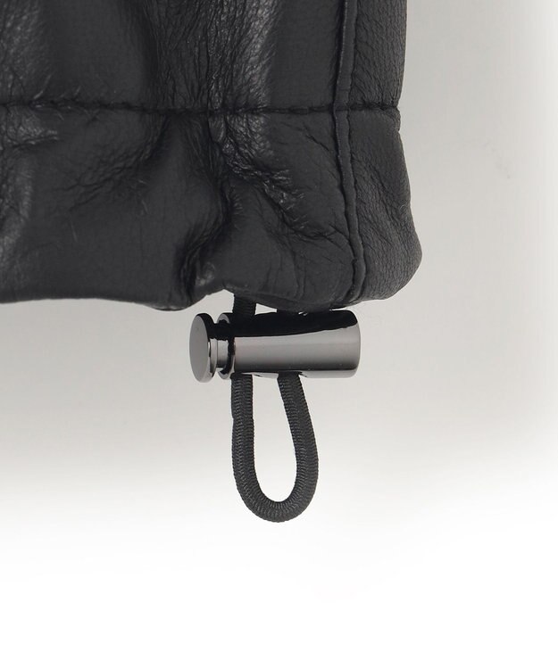 JOSEPH HOMME ライトラムナッパレザー　フードブルゾン ブラック系