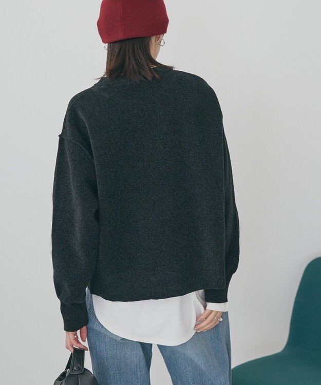 AMERICAN HOLIC 【選べる丈】モールニットプルオーバー Black