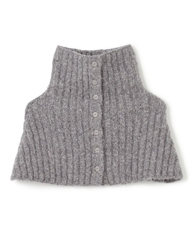 BEIGE， GLAIEULS / アルパカ混インターシャスヌード Md Gray