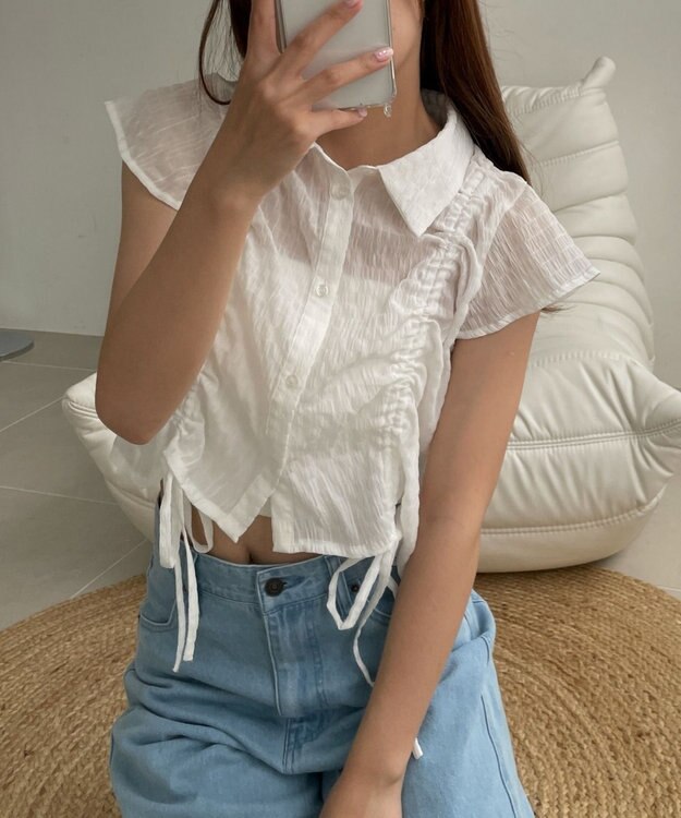 WEGO シアードロストシャツ ホワイト