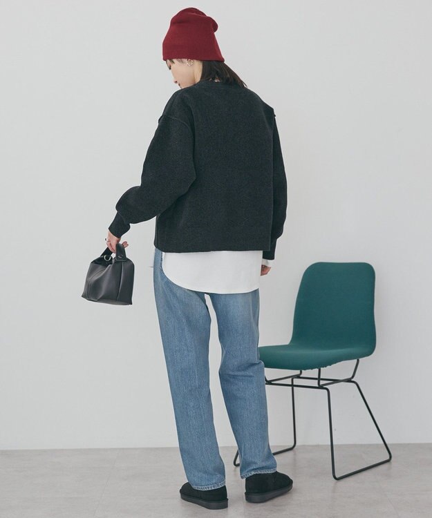 AMERICAN HOLIC 【選べる丈】モールニットプルオーバー Black