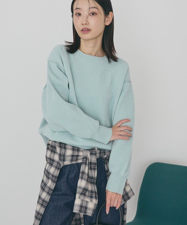 AMERICAN HOLIC 【選べる丈】モールニットプルオーバー Mint