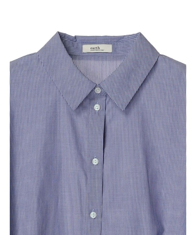 earth music&ecology ＴＲキュプラドロストシャツ Blue