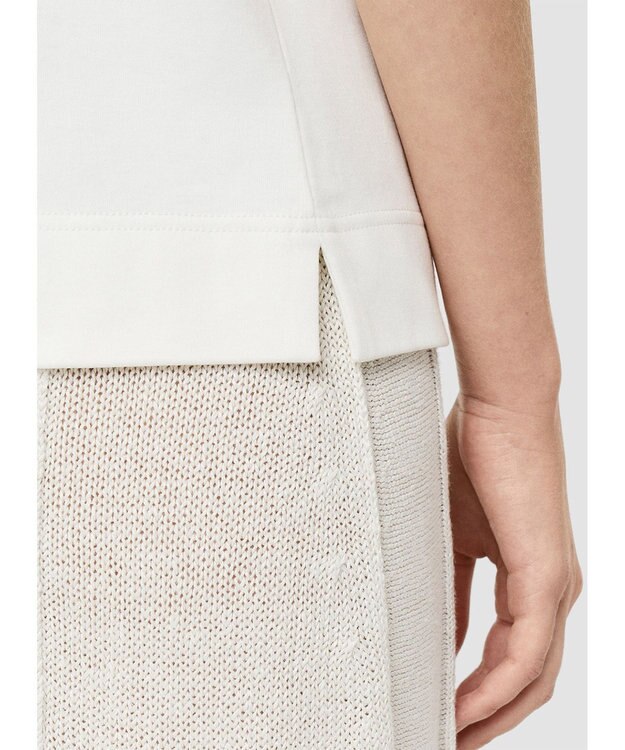 JOSEPH 【洗える】マーセライズコットン　ラウンドネックタンクトップ Ivory