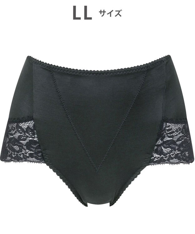 WACOAL 【美ショーツ】 はきこみ丈ふかめ おなか押さえ設計 オーガニックコットン混素材(本体) レディース PPG185 /ワコール ブラック