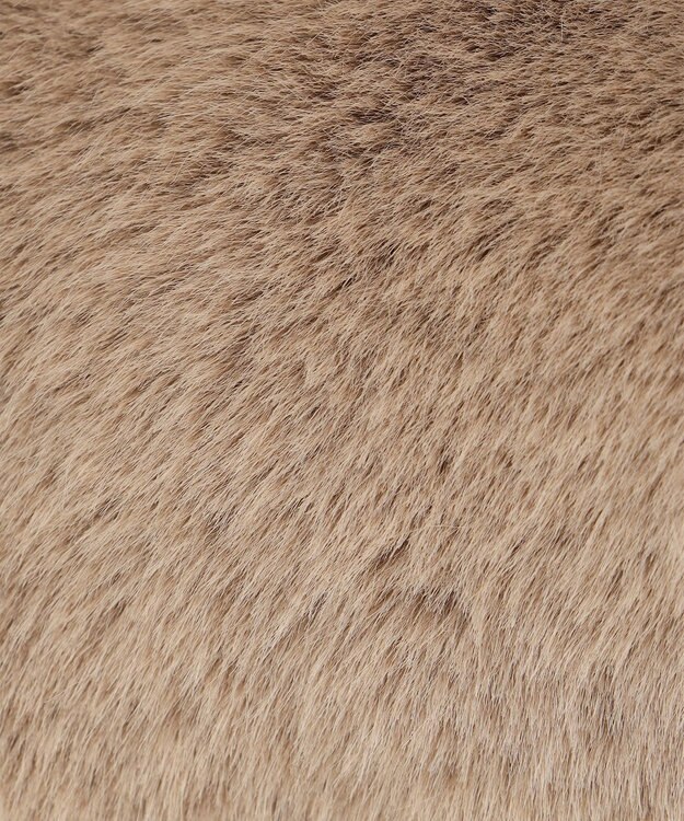 自由区 フェイクファーワンハンドル バッグ ブラウン系