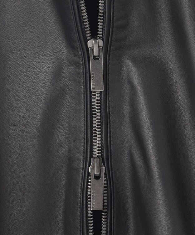 JOSEPH HOMME ライトラムナッパレザー　フードブルゾン ブラック系