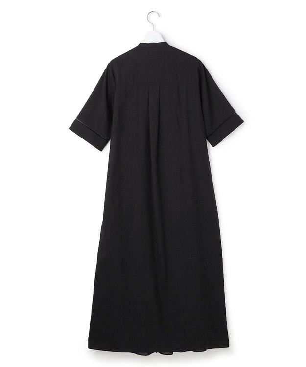 ICB L リネンスラブローン シャツワンピース ブラック