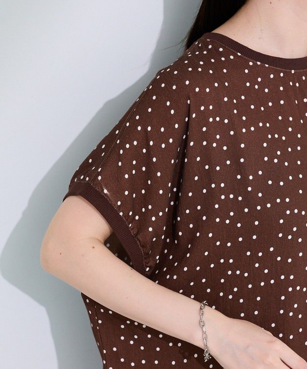 Green Parks リブドッキングブラウス Brown