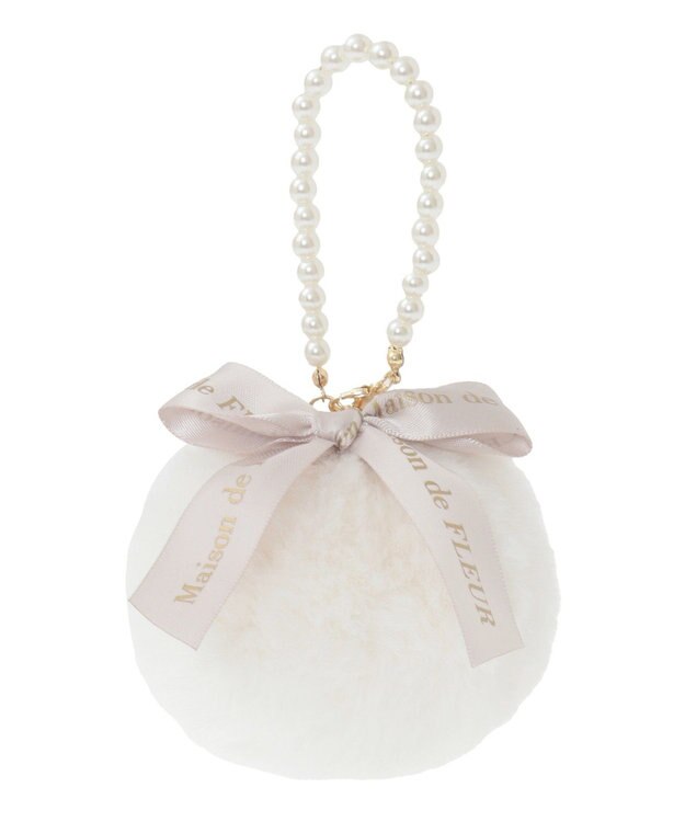 Maison de FLEUR パールチェーンファーチャーム Off White
