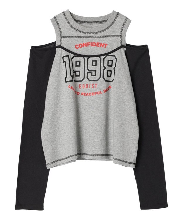 Green Parks ＥＧＯＩＳＴ　肩開きロゴ長袖プルオーバー Gray