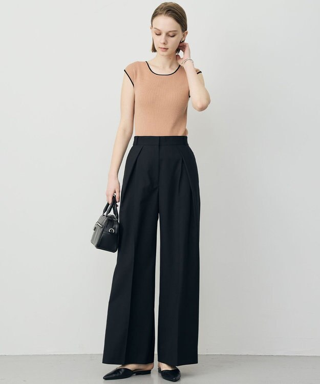 ICB L 【先行予約】ドライクールトロ クロスタックワイドパンツ ブラック