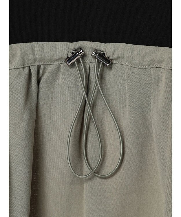 Green Parks ドロスト切替えドッキングカットプルオーバー Dark Khaki