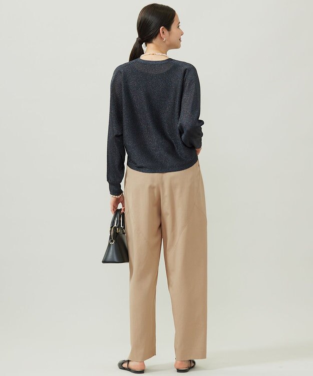 自由区 S セルロースコットンチノコクーンシルエット パンツ ベージュ