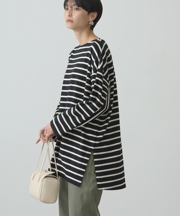 AMERICAN HOLIC ボーダーカットＢＩＧプルオーバー Black