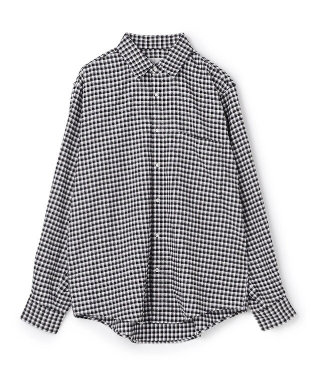 UNFILO MENS 【男女兼用】クリーンチェック ネルシャツ ブラックチェック