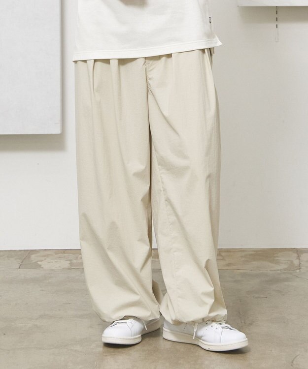 J.PRESS YORK STREET 【UNISEX】ナイロンタスランドライストレッチワッシャー イージーパンツ ベージュ系