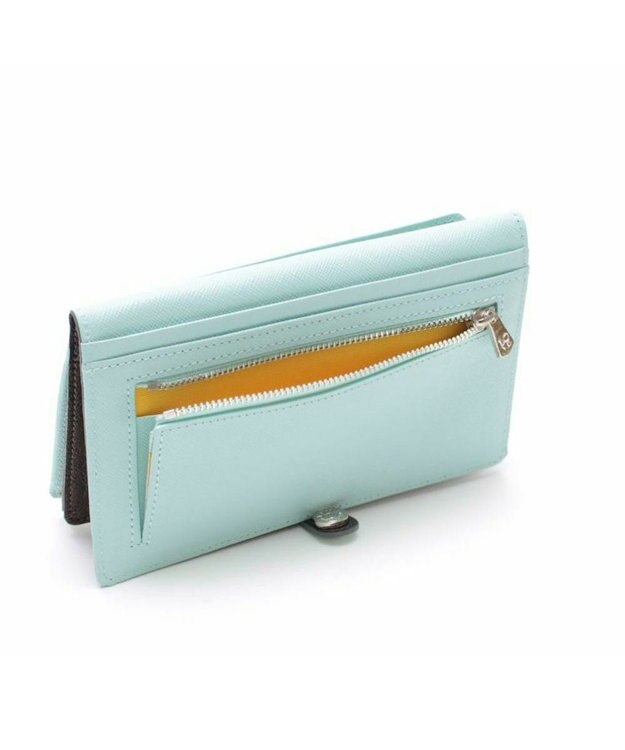 A.D.M.J. 【牛革】メタリックレザー/ガマグチ付ロングウォレット グラファイト