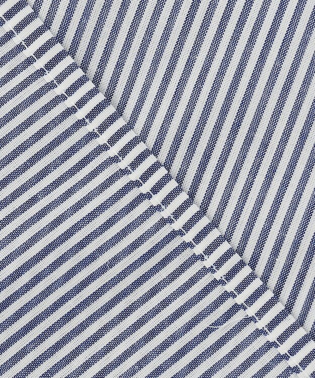 ANY SIS S 【洗える】フェイクパールストライプ ブラウス ネイビーストライプ