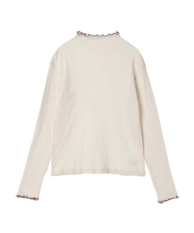 AMERICAN HOLIC バイカラーシアータートルプルオーバー Ivory