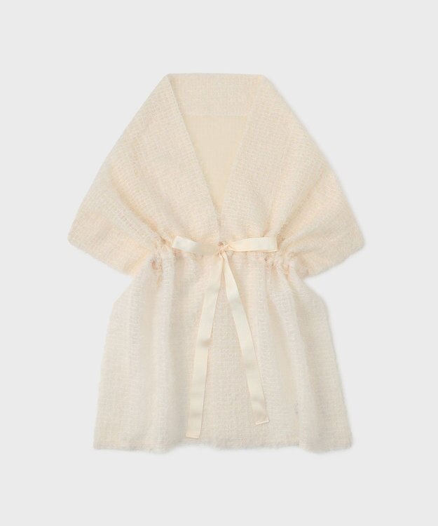 GRACE CONTINENTAL フェザーチュールストール ホワイト