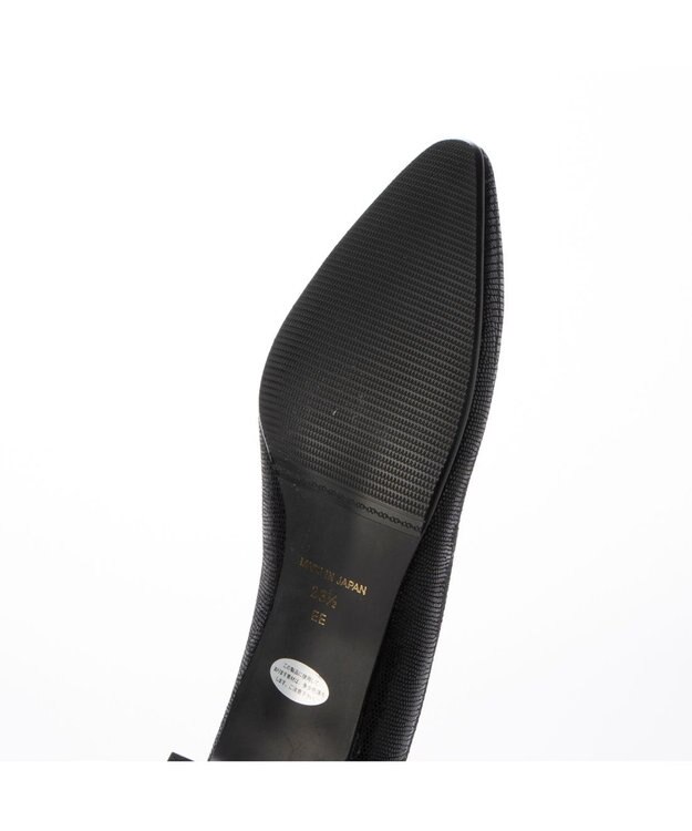 Riz raffinee <Riz raffinee>Vカットリザードプリントパンプス ブラックカタオシ