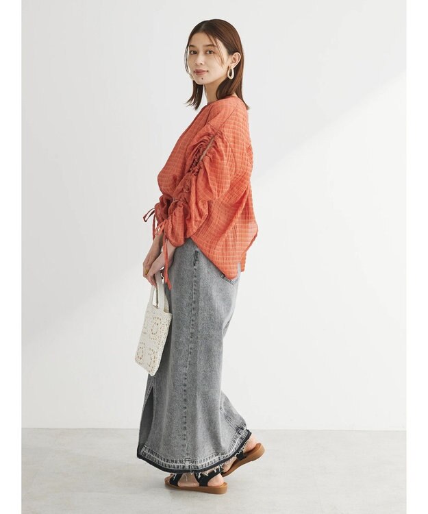 Green Parks ・ＥＬＥＮＣＡＲＥ　ＤＵＥ　バックリボンブラウス Orange