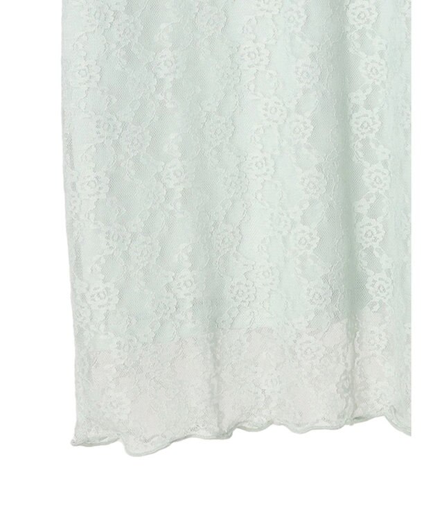 earth music&ecology レースドッキング半袖プルオーバー Mint