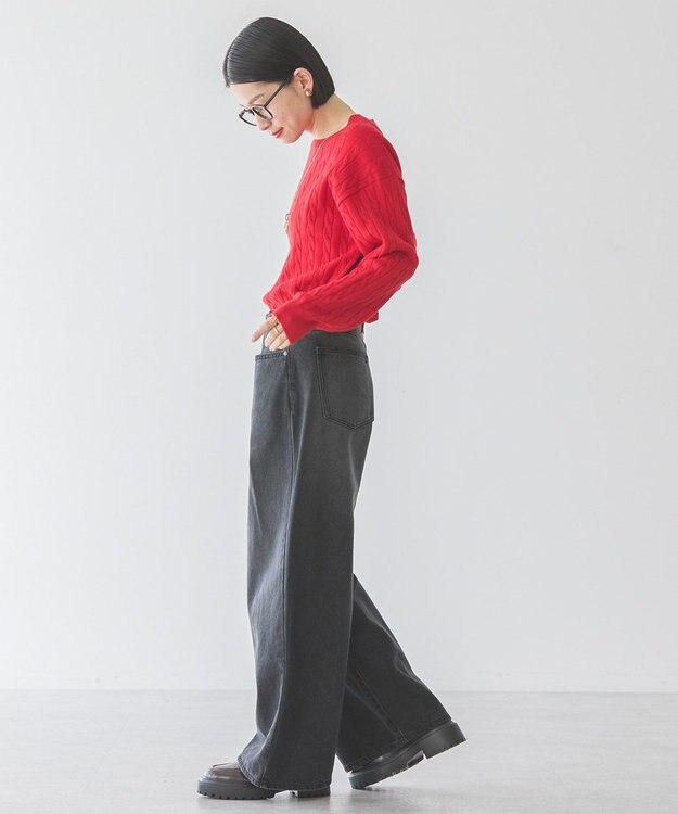 AMERICAN HOLIC タックワイドデニム Gray