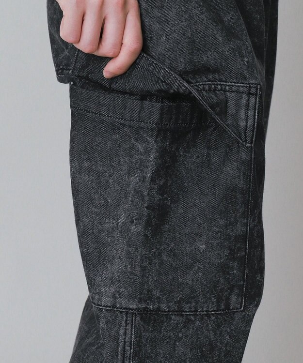 WEGO 【KIDS】デニムイージーカーゴパンツ（JUNIOR） デニムブラックソノタ