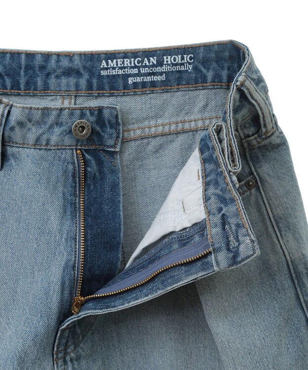AMERICAN HOLIC タックワイドデニム Light Indigo