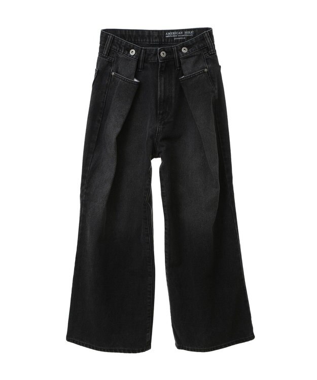 AMERICAN HOLIC タックワイドデニム Gray