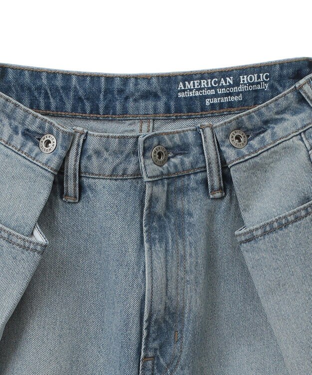 AMERICAN HOLIC タックワイドデニム Light Indigo