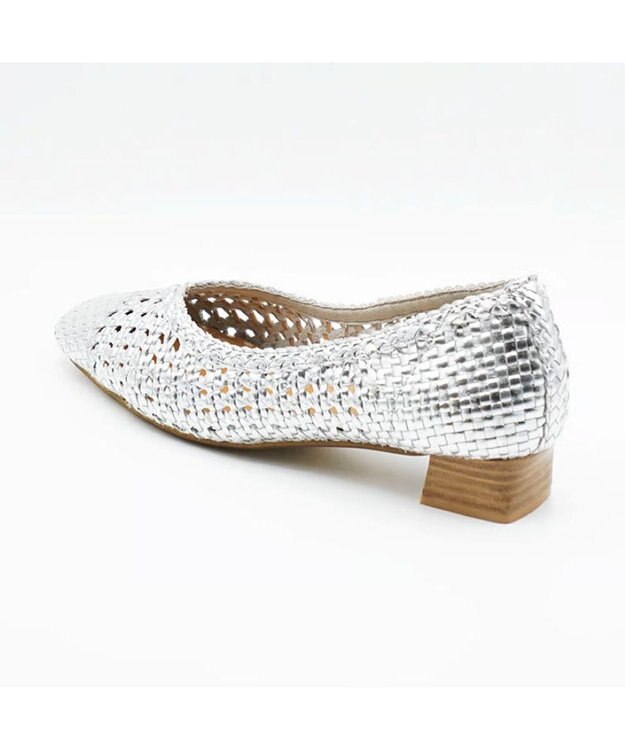 APOM レザーメッシュパンプス30 シルバー