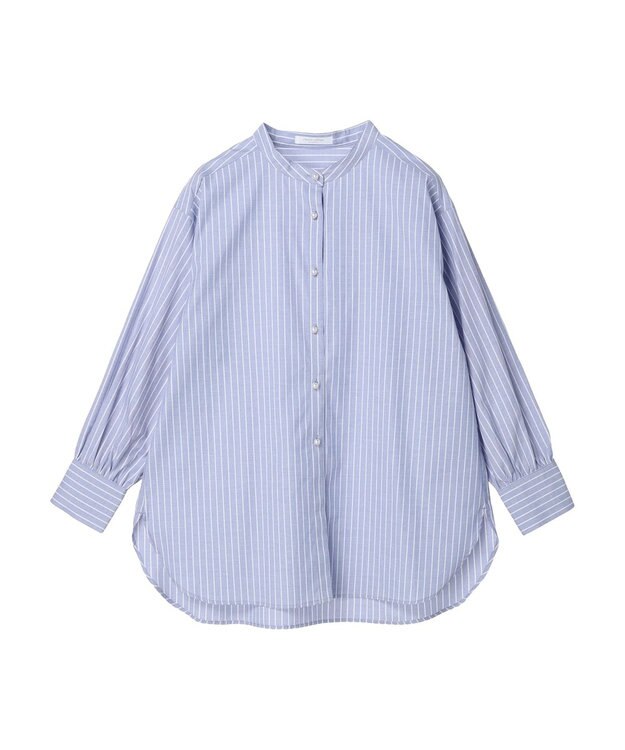 Green Parks パール釦ストライプシャツ Stripe Sax