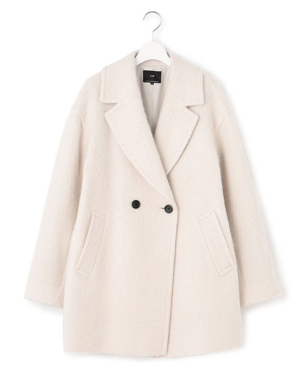 23区 L 【Oggi1月号掲載】ループカットシャギー コート アイボリー系