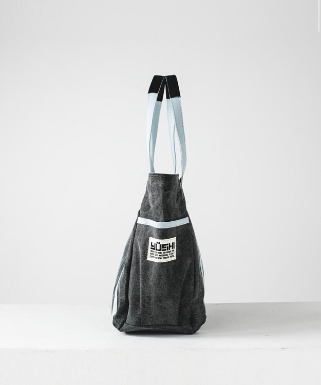 YUSHI Enjoy life - FREESTYLE TOTE 帆布トートバッグ ブラック