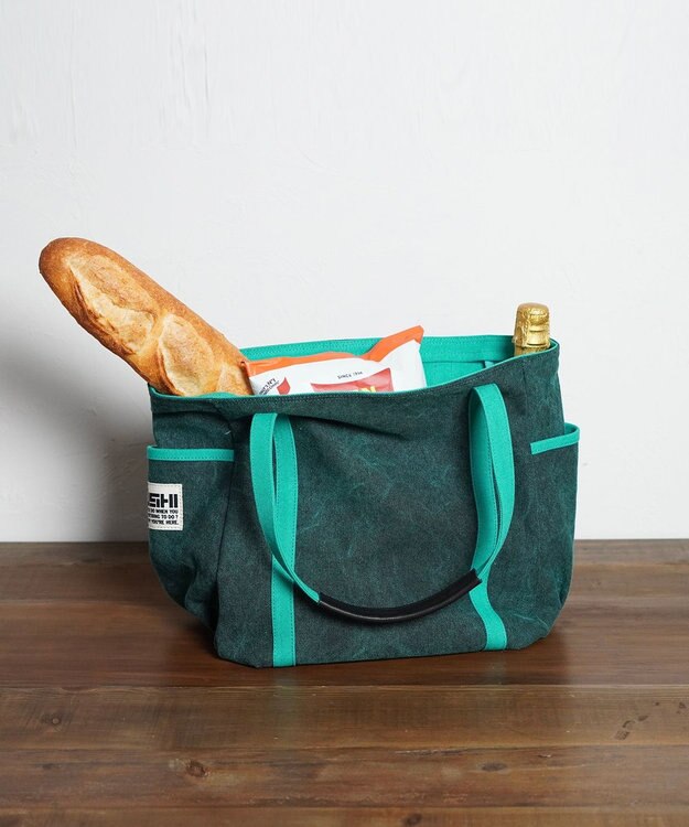 YUSHI Enjoy life - FREESTYLE TOTE 帆布トートバッグ ブルー