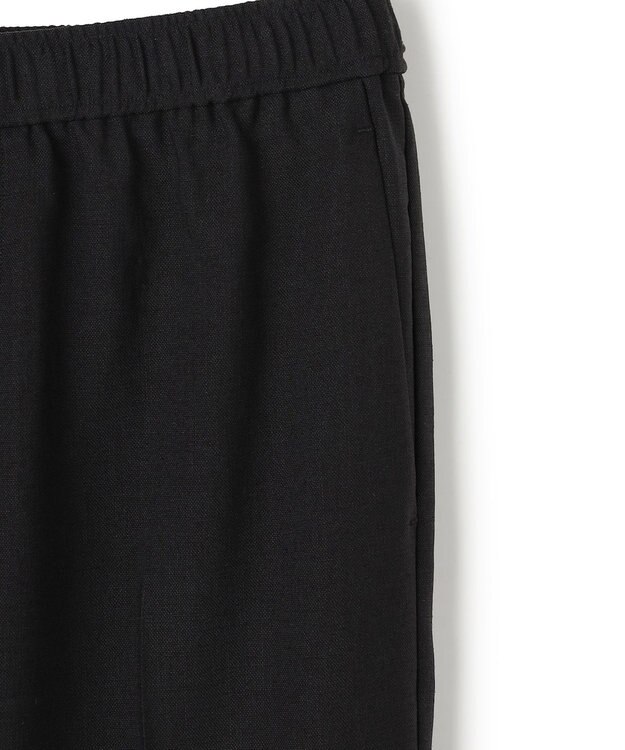 UNFILO 【セットアップ着用可/ウエストゴム】TENNEN TOUCH セミフレア パンツ ブラック