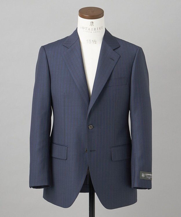 GOTAIRIKU 【DORMEUIL】AMADEUS365 スーツ（ネイビーストライプ） ネイビー系1